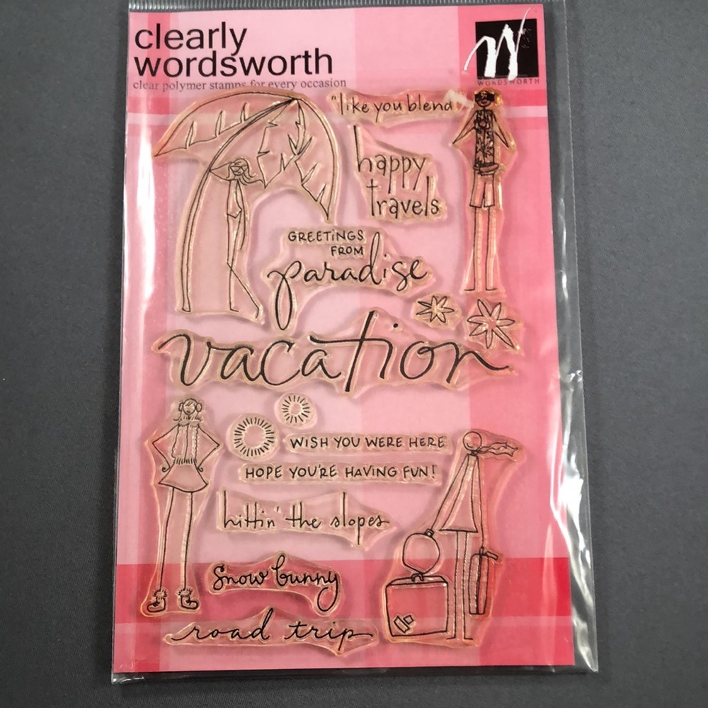 Clearly Wordsworth clear polymer stamps - vacation